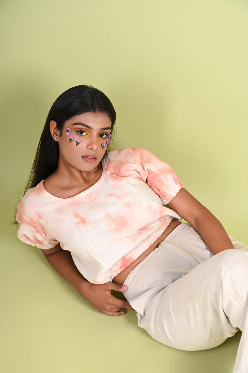 Peach Crop Top - alternate view